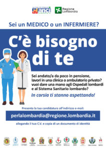 Emergenza Coronavirus: “Sei un medico o un infermiere? C’è bisogno di te”