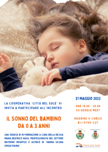 Il sonno del bambino da zero a tre anni