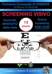 Screening visivo gratuito 13 marzo 2023
