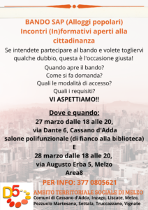 Evento formativo rivolto ai cittadini per la compilazione domanda bando SAP