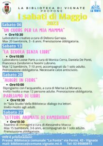 Eventi in biblioteca mese di maggio