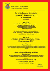 Premio di Benemerenza Civica Sant Ambroeus 2023