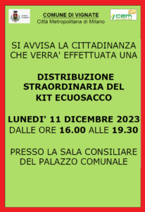DISTRIBUZIONE STRAORDINARIA DI ECUOSACCO