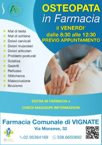 Osteopata in farmacia-pervenuta comunicazione