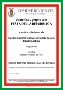 Domenica 2 Giugno, Festa della Repubblica